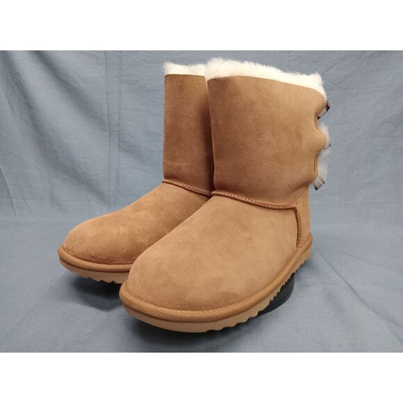 UGG Australia Girls K Bailey Bow II Chestnut Slip- On Boots Size 6 NEW IN BOX! - Picture 4 of 13